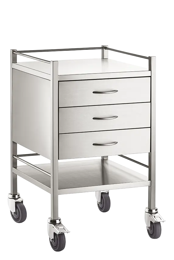 MEDICART 36, zdravotnický vozík, 600x490x900 mm, nerez